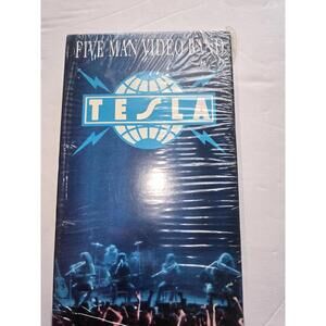 Tesla Five Man Video Band VHS 1991 Geffen Live Concert Blockbuster